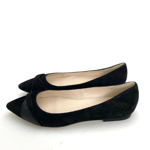COLE Haan Hadley Suede Pointed Toe Flats in Black Size 8M - Picture 6 of 11